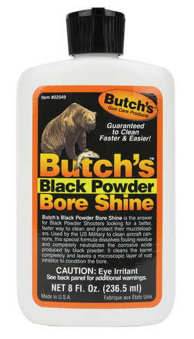 Butchs 02949 Black Powder Bore Shine 8 oz Squeeze Bottle 54212