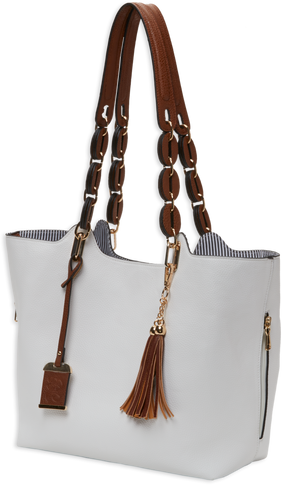 Bulldog BDP055 Tote Purse w/Holster White Leather Most Sm Pistols & Revolvers Ambidextrous Hand 118529