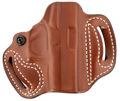 DeSantis Gunhide 086TA8BZ0 Mini Slide  OWB Tan Leather Belt Slide Fits Glock 43/43x/48 Belt 1.75" Wide Right Hand 153175
