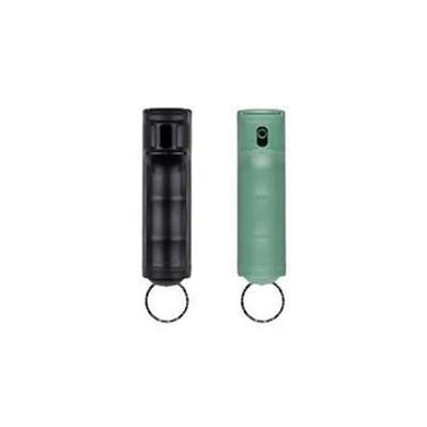 Sabre Flip Top Pepper Gel Security Spray with Snap Clip Black Sage Green 2/ct SRF15BKSGG04
