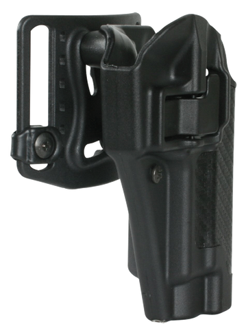 Blackhawk 410000BKL Serpa CQC  OWB Size 00 Black Carbon Fiber Polymer Belt Loop/Paddle Compatible w/Glock 17/22/31/47 Left Hand 83760