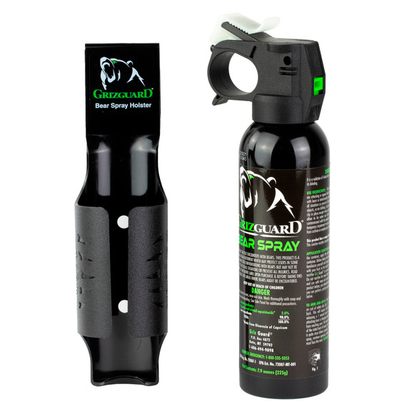 Griz Guard Bear Spray with Holster 7.9 oz Shrink Wrap Retail Packaging PPGG1B