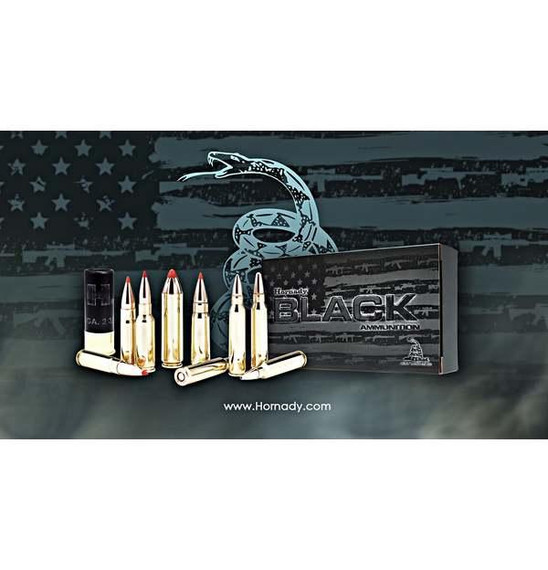 Hornady Black Rifle Ammunition .223 Rem 62 gr FMJ 3100 fps 20/ct HO80234