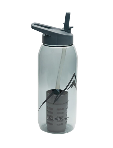 RapidPure 01600123 Purifier + Plastic Bottle 3.5" x 3.5" x 9.5", Includes Ultralight Straw 151029