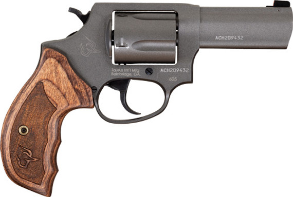 TAURUS 605 357MAG 3" FS5-SHOT TUNGSTEN CERAKOTE WOOD G26053CNS