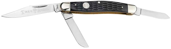 Boker 110856 Stockman Traditional Large Clip Point/Sheepsfoot/Spey Plain D2 Steel Blade Black Jigged Bone Handle 172548