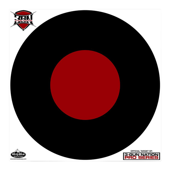 Birchwood Casey 35187 Dirty Bird 3-Gun Nation Circle Paper Hanging 17.25" Black/Red 5 Pack 29448