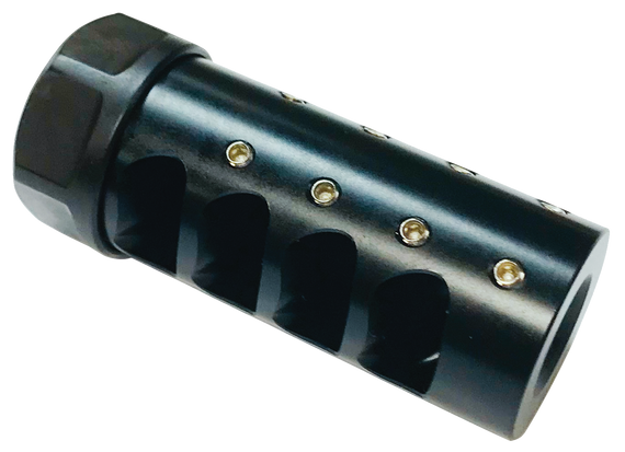 American Precision Arms G3L5830N Gen 3 Little Bastard Self Timing Brake Black Nitride Stainless Steel with 5/8"-24 tpi Threads, 2.55" OAL & 1" Diameter for 30 Cal Rifle 130046