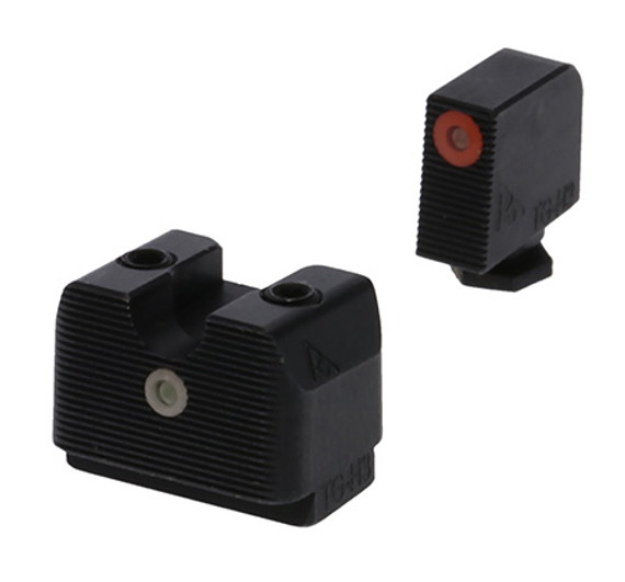 Rival Arms RA4A231G In-Line MOS Night Sights for G17/G19  Green Tritium Orange Outline Front Sight-Green Tritium White Outline Rear Sight 124542