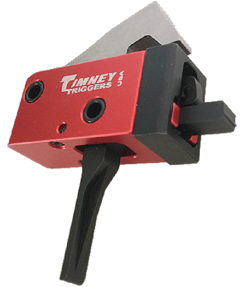 Timney Triggers 682ST PCC Trigger  Two-Stage Straight Trigger with 2 lbs Draw Weight & Black/Red Finish for AR-Platform 110767