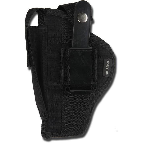 Bulldog Extreme Handgun Holster with Belt Loop and Clip for Standard Autos with 2-4" Barrels Black Ambi JZFSN7