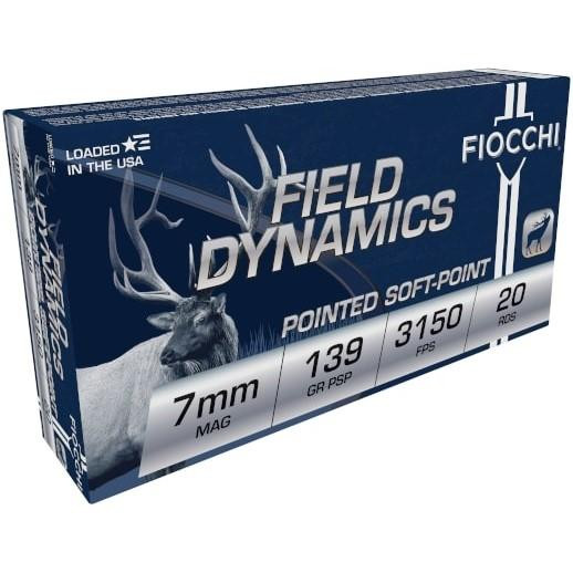 Fiocchi Shooting Dynamics Rifle Ammunition 7mm Rem Mag 139 gr PSP 3150 fps 20/ct XN7RMA