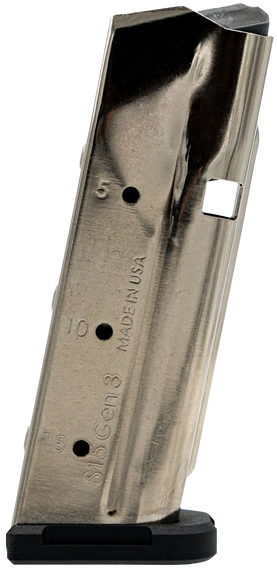 Shield Arms SAS15NGEN3 S15 Magazine Gen 3 15rd Flush 9mm Luger Fits Glock 48/43X Nickel Steel 156160