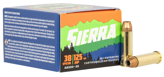 Sierra A832035 Outdoor Master  38Special 125gr Jacketed Hollow Point Sport Master 20/Box 151708