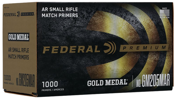 Federal GM205MAR Gold Medal Premium Small AR Rifle Multi Caliber 1000 Per Box/5 Case 75934