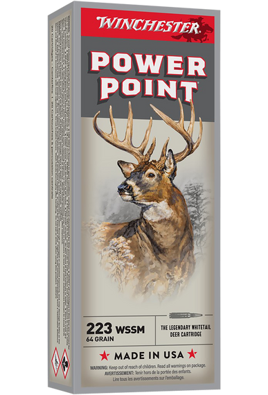 Winchester Ammo X223WSS1 Power-Point  223WSSM 64gr 20 Per Box/10 Case 68045