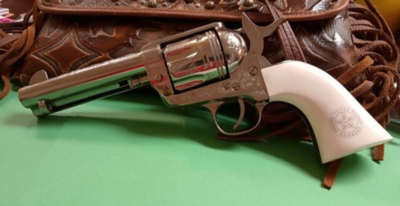 CIMARRON TEXAS RANGERS 45LCPW FS 4.75" ENGRAVED NICKEL GPP410LNTXR