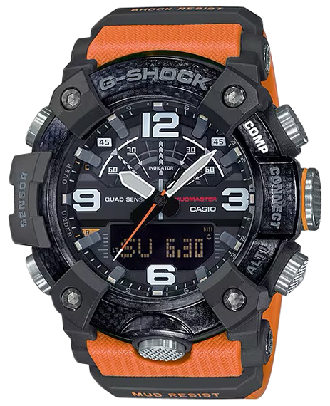 G-shock/vlc Distribution GGB1001A9 G-Shock Tactical MudMaster Keep Time Orange/Black Size 145-215mm Features Digital Compass 157761