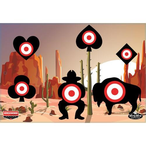 Birchwood Casey Dirty Bird "Aces High" Target 12"x18" 6/ct BABC35776