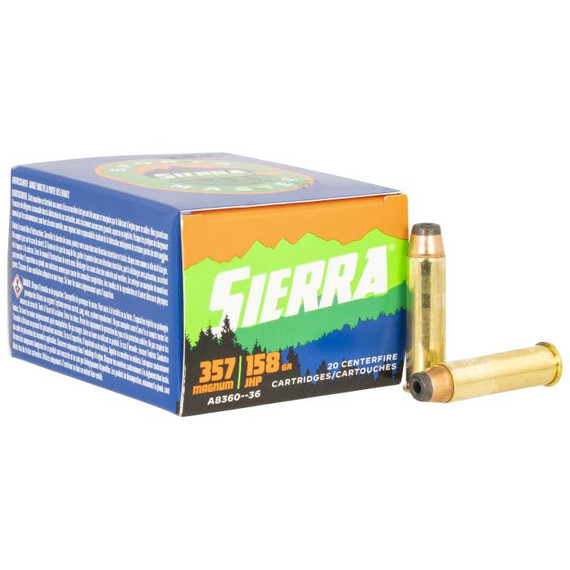 Sierra Sports Master Handgun Ammunition .357 Mag 158gr JHP 20/ct SIA836036