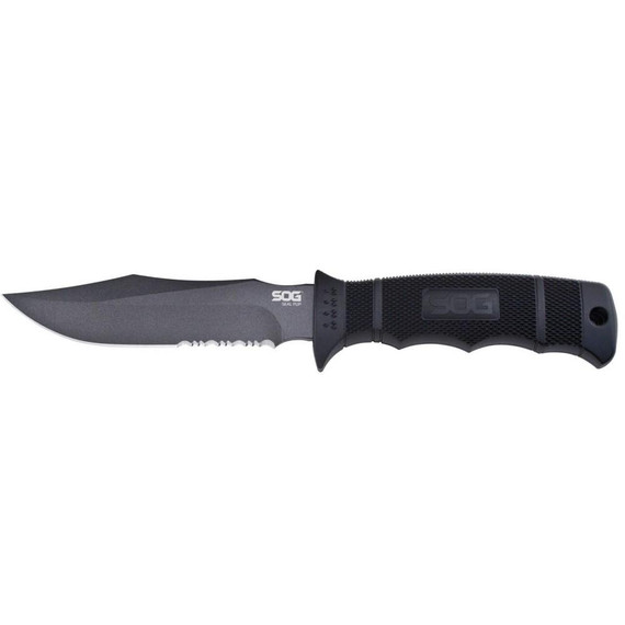 SOG Seal Pup Fixed Blade Knife 4-3/4" Clip Point Blade Black with Nylon Sheath SGSOGM37NCP