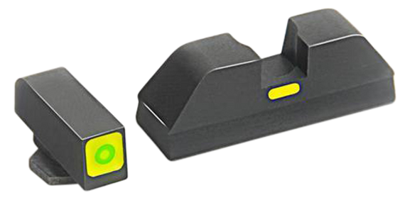 AmeriGlo GL605 CAP Sight Set for Glock  Green Tritium LumiGreen Outline Front Sight-LumiGreen Bar Rear Sight 2135