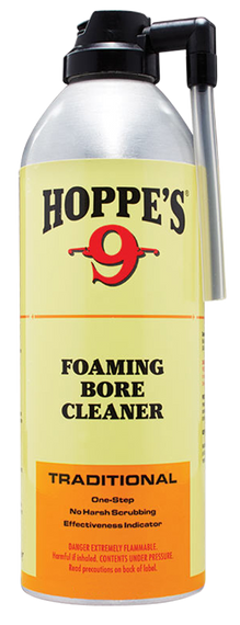 Hoppe's 908 No. 9 Bore Cleaner Foam Style Cleaner Removes Copper & Powder Residue  12 oz. Spray Bottle 27730