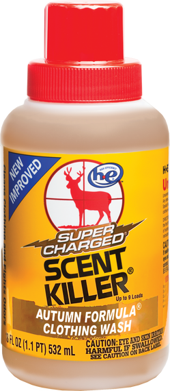 Wildlife Research 585 Scent Killer Super Charged Clothing Wash Odor Eliminator Autumn Scent 18 oz Bottle 48679