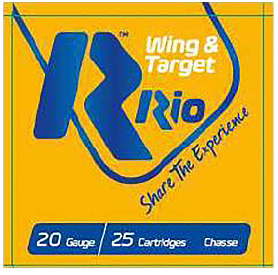 Rio Ammunition WT2075 Wing & Target  20Gauge 2.75" 7/8oz 7.5Shot 25 Per Box/10 Case 163239