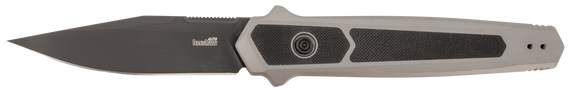 Kershaw 7951 Launch 17 Automatic 3.50" Folding Clip Point Plain Black Cerakote S35VN Blade, Gray Anodized w/Black G10 Inlays Aluminum Handle, Includes Pocket Clip 159800