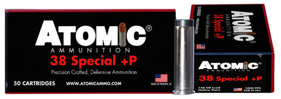 Atomic Ammunition 419 Pistol Precision Craft 38Special +P 148gr Lead Hollow Point 50 Per Box/10 Case 129708
