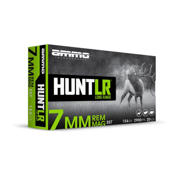 Ammo Inc. Hunt LR SST Rifle Ammunition 7mm Rem Mag 154gr PT 2900 fps 20/ct DH7MM154SSTA20