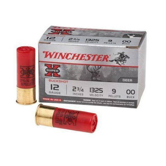 Winchester Super-X Buckshot Shotshells 12 ga 2-3/4" 1325 fps #00 15/ct WNXB1200VP