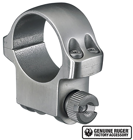 Ruger 90282 4K Scope Ring  Silver 1" Medium 50813