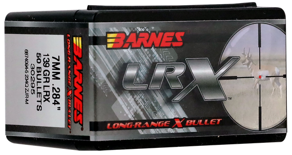 Barnes Bullets 30295 LRX Long Range 7mm 139gr Boat Tail 50/Box 51158