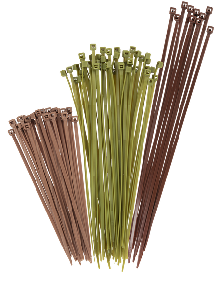 Vanish 15823 Hunting Blind Cable Ties  Tan/Green/Brown Nylon 100 PK 161274
