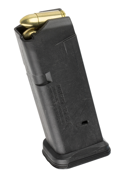 Magpul MAG550-BLK PMAG GL9 15rd 9mm Luger Compatible w/Glock 19 Black Polymer 10658