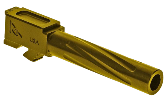 Rival Arms RA20G203E Precision V1 Drop-In Barrel 9mm Luger 4.02" Gold PVD Finish 416R Stainless Steel Material for Glock 19 Gen5 129795