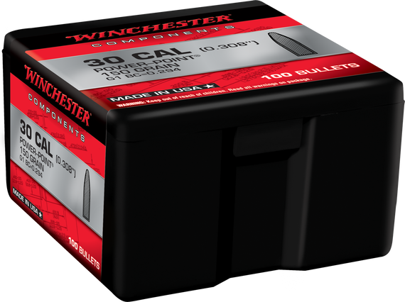 Winchester Ammo WB30FN150X Centerfire Rifle  30-30Win 150gr Power Point Flat Nose 100 Per Box/10 Case 133806
