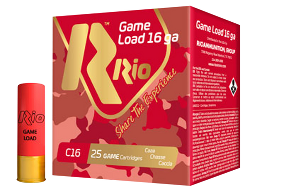 Rio Ammunition RCHV1675 Game Load  16Gauge 2.75" 1 1/8oz 7.5Shot 25 Per Box/10 Case 158131
