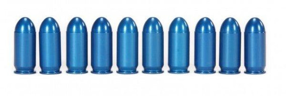 A-Zoom Aluminum Snap Caps .45 AUTO Blue 10/pk PA15315
