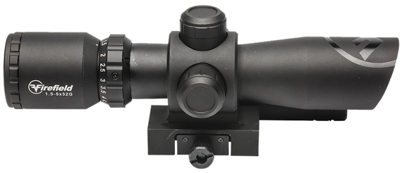 Firefield FF13063 Barrage w/Green Laser Matte Black 1.5-5x32mm Illuminated Red/Green Mil-Dot Reticle/Green Laser 101532