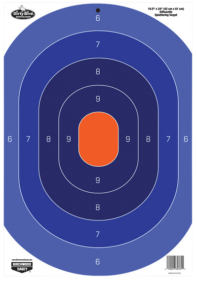 Birchwood Casey 35763 Dirty Bird  Silhouette Tagboard Target 16.50" x 24" 3 Per Pkg 136565