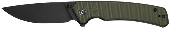 Civivi Knives C24012-2 Merit  3.28" Folding Drop Point Plain Black Stonewashed 14C28N Steel Blade, OD Green Textured G10 Handle 179366
