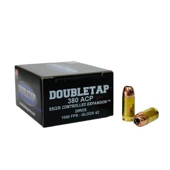 Double Tap Controlled Expansion Handgun Ammunition 380 ACP 95gr JHP 1000 fps 20/ct DT380A95CE