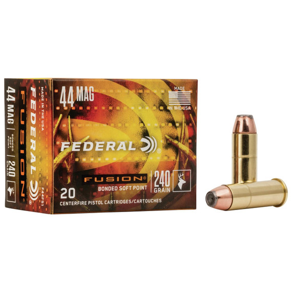 Federal Fusion Handgun Ammunition .44 Mag 240 gr FFSN 1290 fps 20/box FAF44FS1