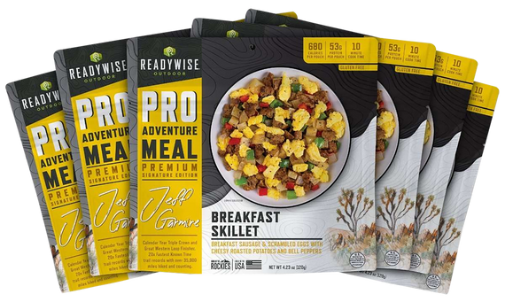 ReadyWise RW05192 Outdoor Food Kit Breakfast Skillet 2 Servings Per Pouch, 6 Per Case 158264