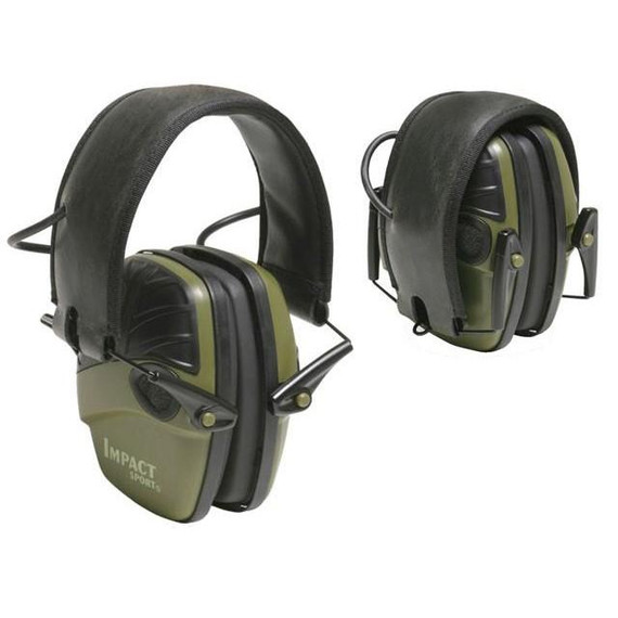 Howard Leight Impact Sport Electronic Earmuff 22dB Olive Green HQR01526