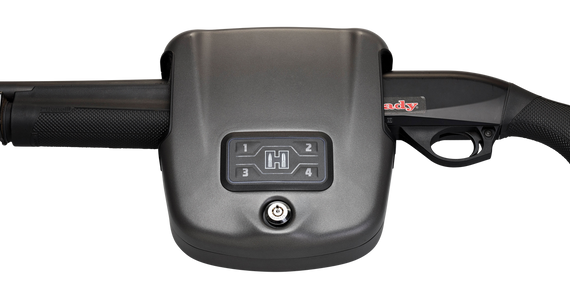 Hornady 98180 Rapid Safe Shotgun Wall Lock RFID Access Code Key Entry Black Steel Holds Shotgun 8.50" L x 9.20" W x 2.70" D 22870