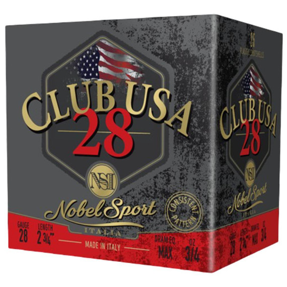 Nobel Sport 28 T1 Shotshell 28 ga 2-3/4" 3/4 oz 1300 fps #8 25/ct EPANS288